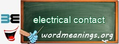 WordMeaning blackboard for electrical contact